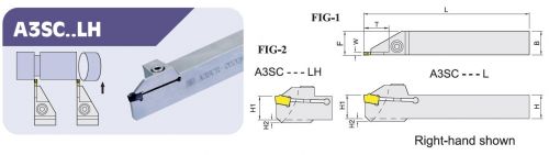 A3SCR-LH Parting Toolholders
